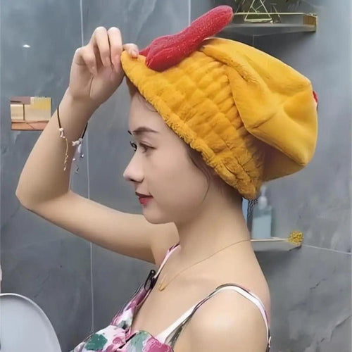 Super Absorbent Microfiber Hair Towel Wrap with Cute Bow-Knot