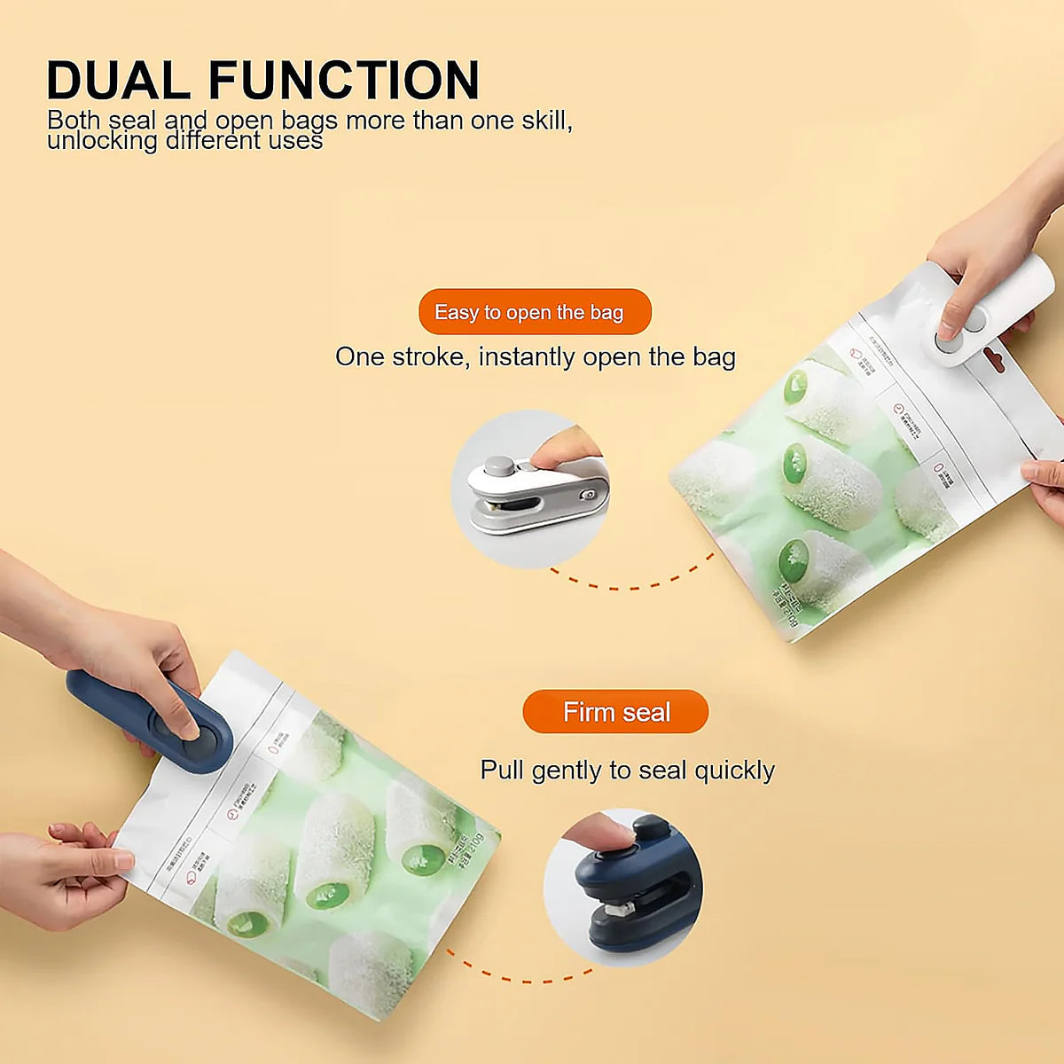 Mini Bag Sealer 2 In 1 Seal&Cutter Heat Sealers